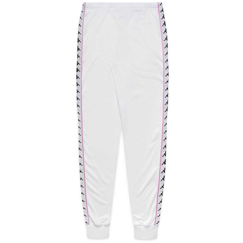 Grey and Pink Women's Slim Fit Sportswear Trousers in Brushed Tricot 02