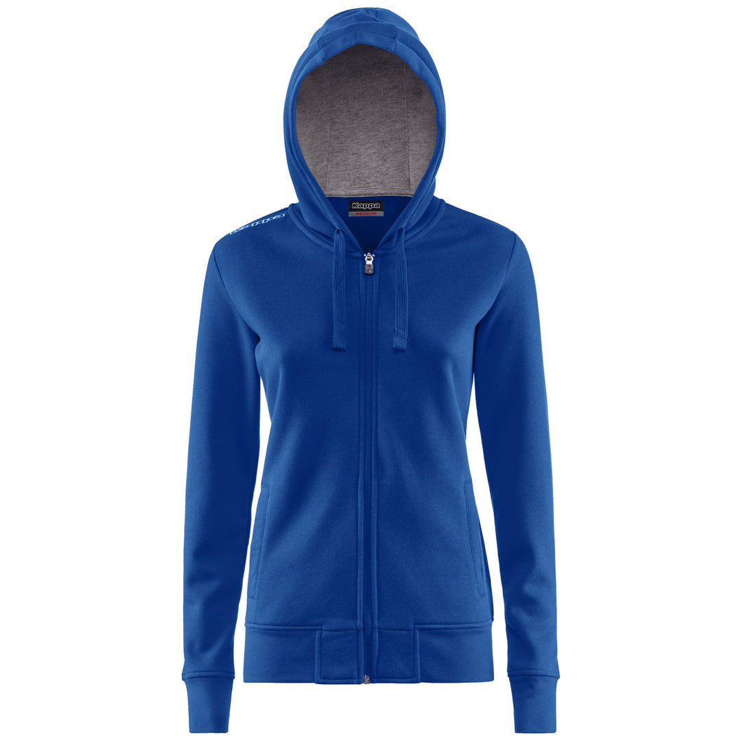 Royal blue Women's Slim Fit Fleece Jacket with Hood 01