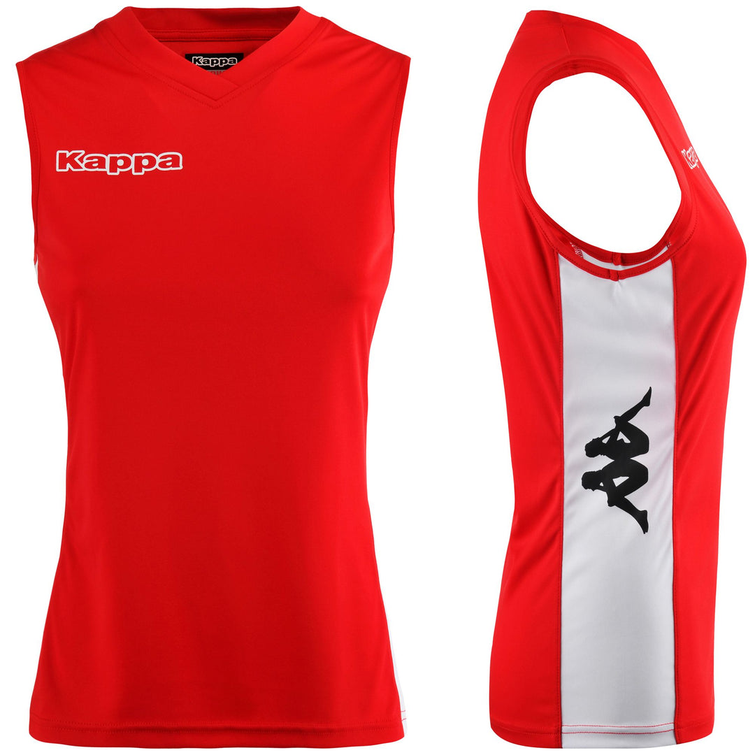 Red Women's Volleyball Tank Jersey. 01