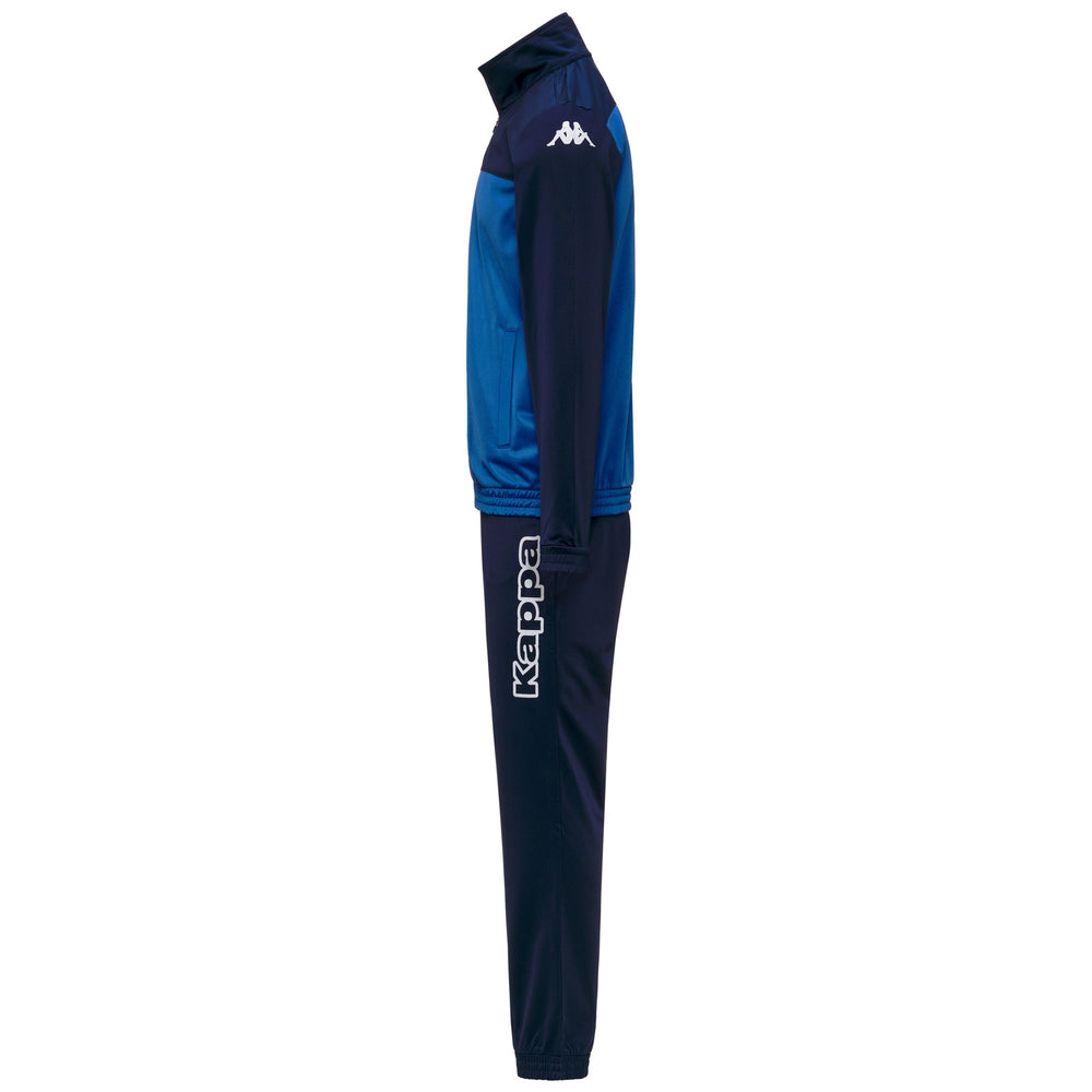 Survêtement de football bleu pour homme, coupe classique, en polyester. 02