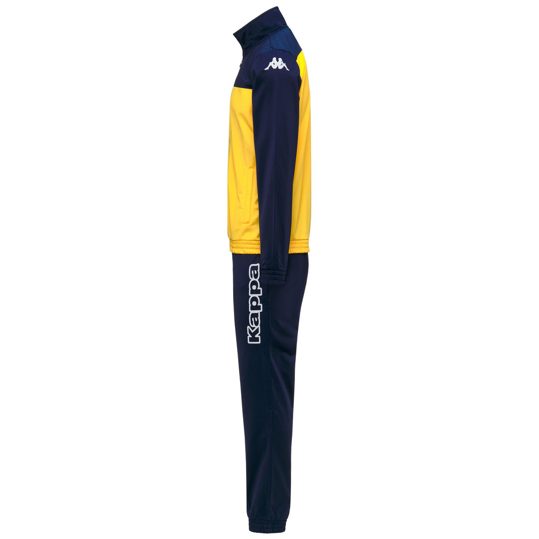 Survêtement de football jaune pour homme, coupe classique, en tissu tricot main