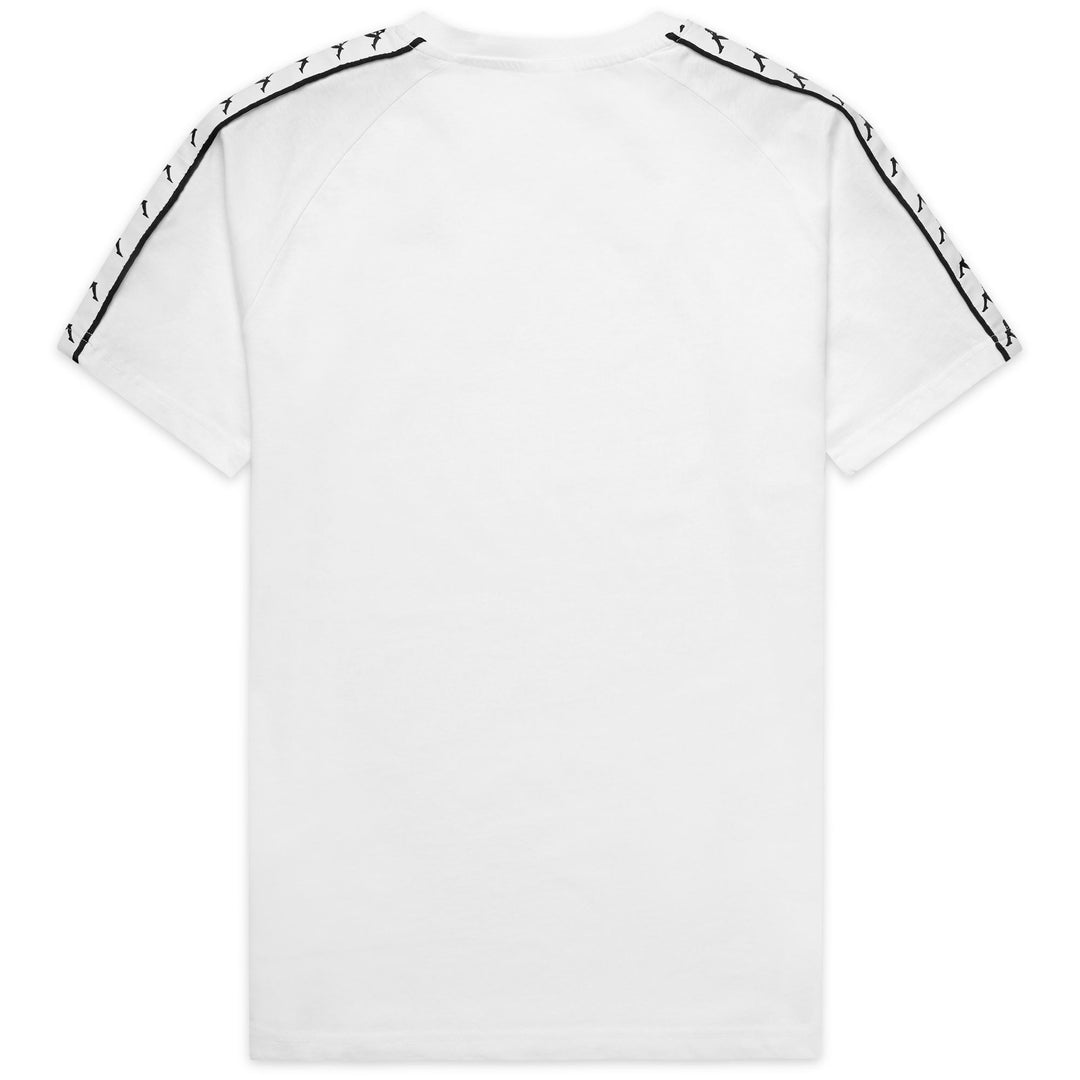 T-shirt de sport blanc pour homme, coupe ajustée, en coton main