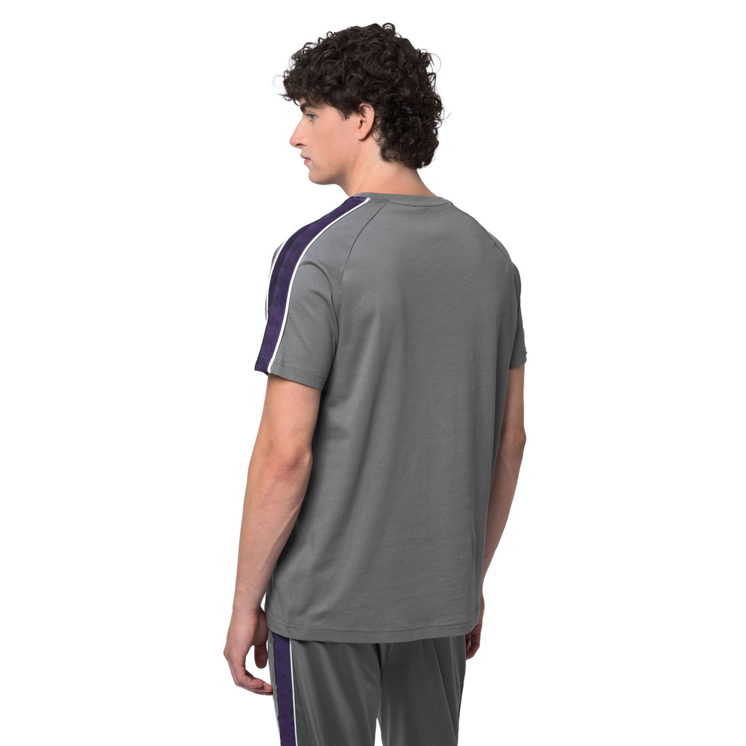 Grey Men's Slim Fit Sportswear T-Shirt with Jacquard Logo Tape main