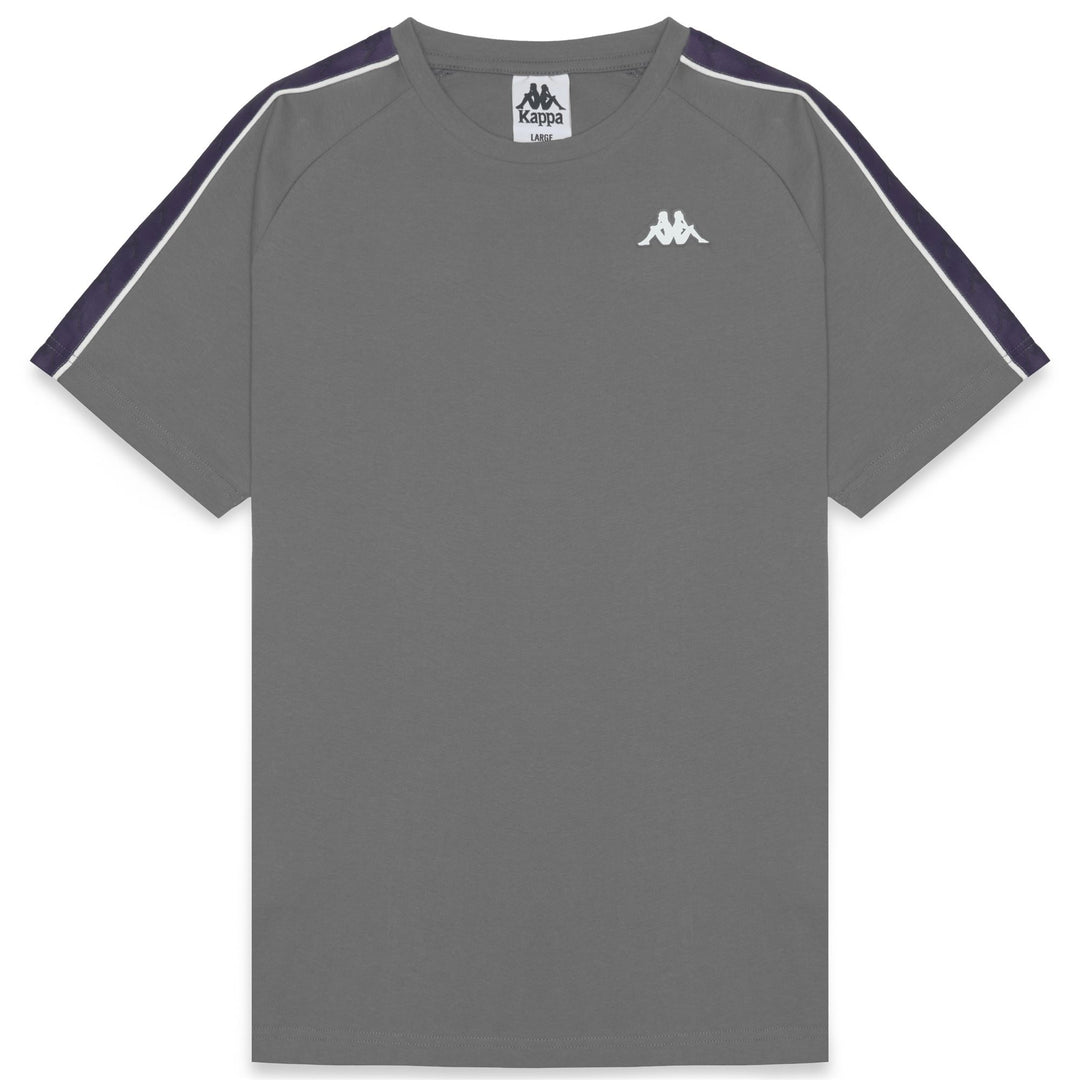 Grey Men's Slim Fit Sportswear T-Shirt with Jacquard Logo Tape main
