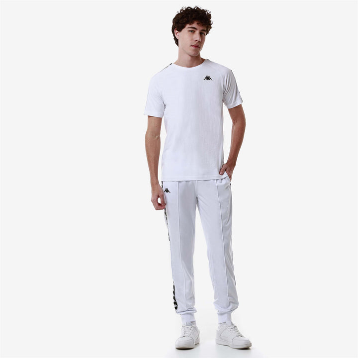 T-ShirtsTop Man 222 BANDA   COEN SLIM T-Shirt WHITE-BLACK Dressed Back (jpg Rgb)		
