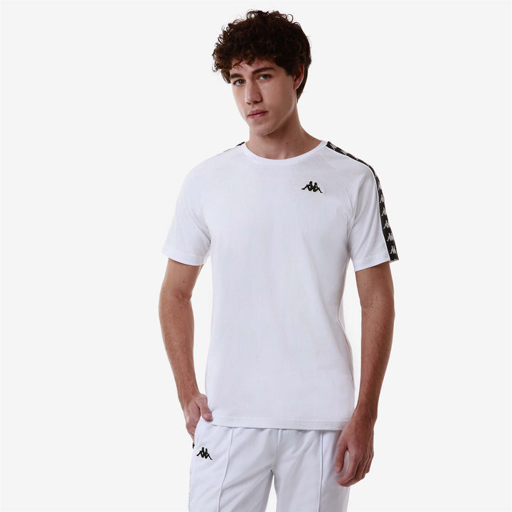 T-ShirtsTop Man 222 BANDA   COEN SLIM T-Shirt WHITE-BLACK Detail (jpg Rgb)			