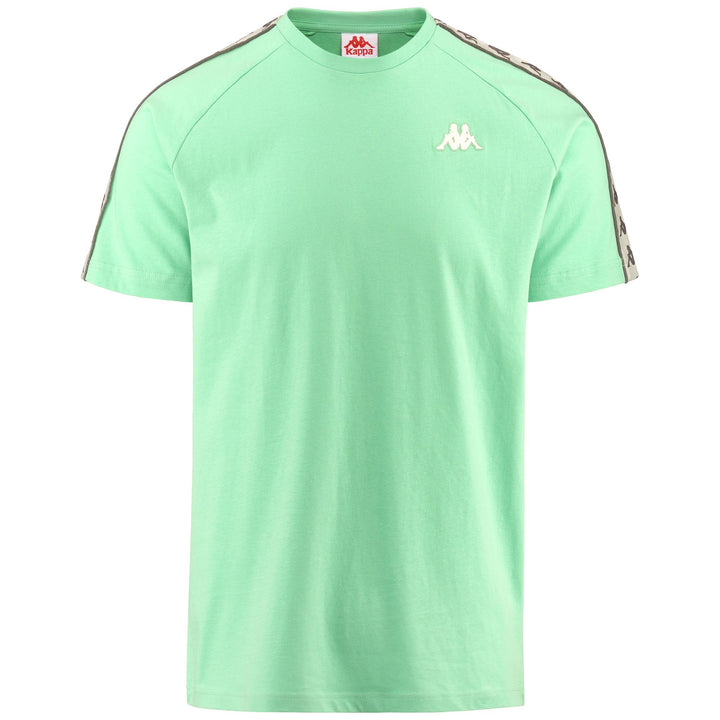 T-ShirtsTop Man 222 BANDA   COEN SLIM T-Shirt GREEN SAGE-BEIGE-GREY Photo (jpg Rgb)			
