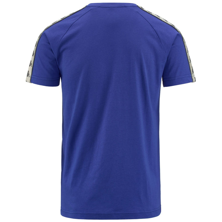 T-ShirtsTop Man 222 BANDA   COEN SLIM T-Shirt BLUE ROYAL-BEIGE-GREY Dressed Side (jpg Rgb)		