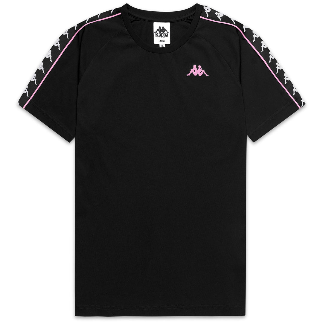 T-shirt sportiva slim fit da uomo in cotone nera 01