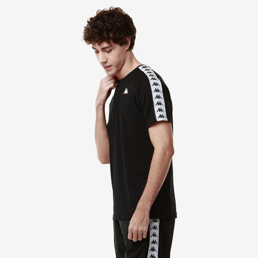Black Men's Slim Fit Sportswear T-Shirt in Jersey main