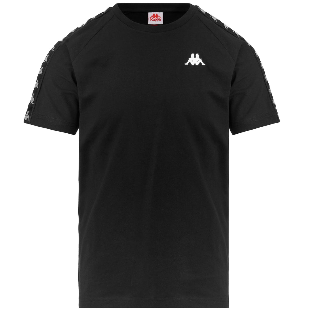 Camiseta de calle negra para hombre de algodón de corte entallado 01