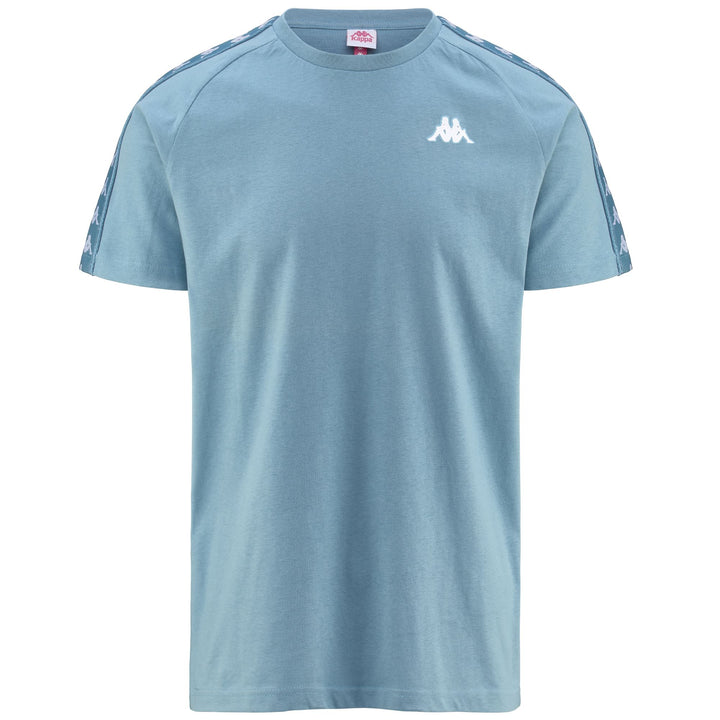 T-ShirtsTop Man 222 BANDA   COEN SLIM T-Shirt BLUE STONE - WHITE Photo (jpg Rgb)			