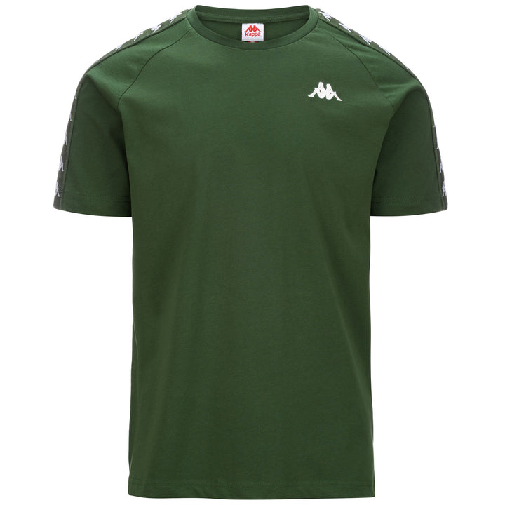 T-ShirtsTop Man 222 BANDA   COEN SLIM T-Shirt GREEN PARSLEY - WHITE Photo (jpg Rgb)			