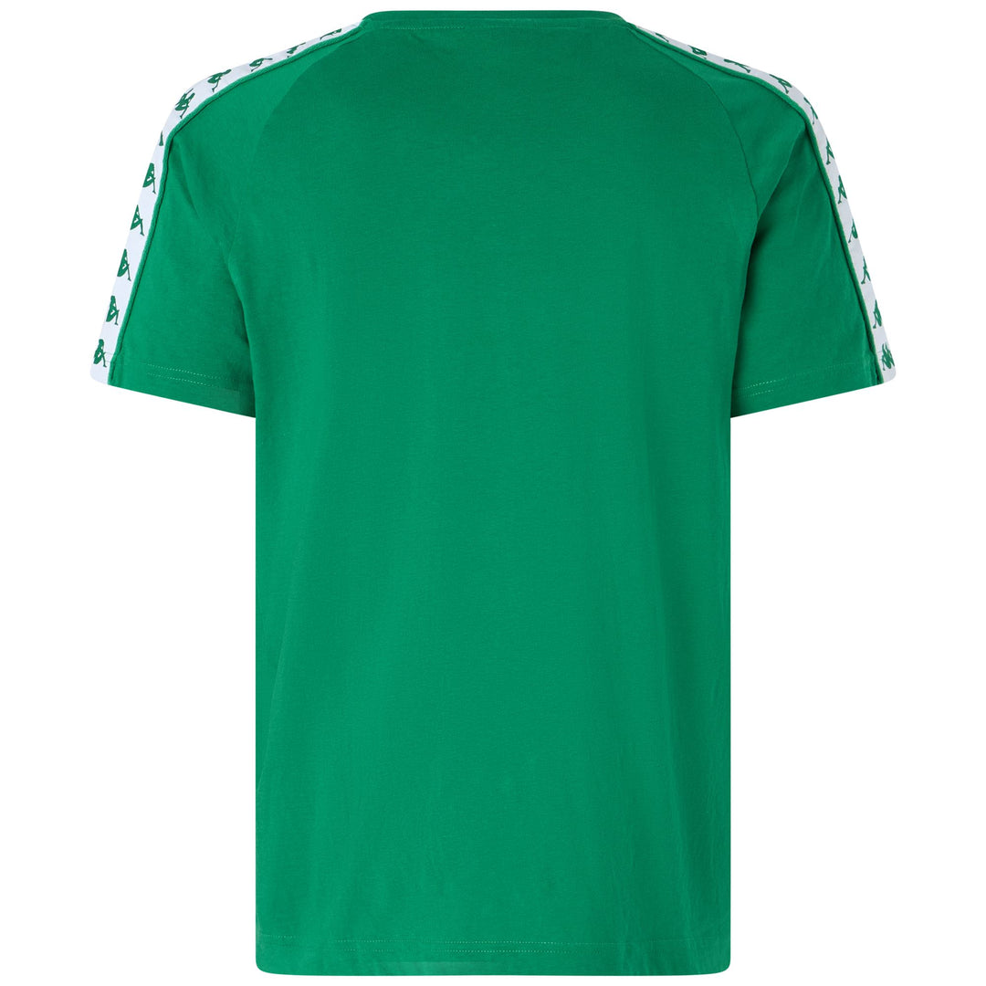 T-shirt de sport vert pour homme, coupe ajustée main