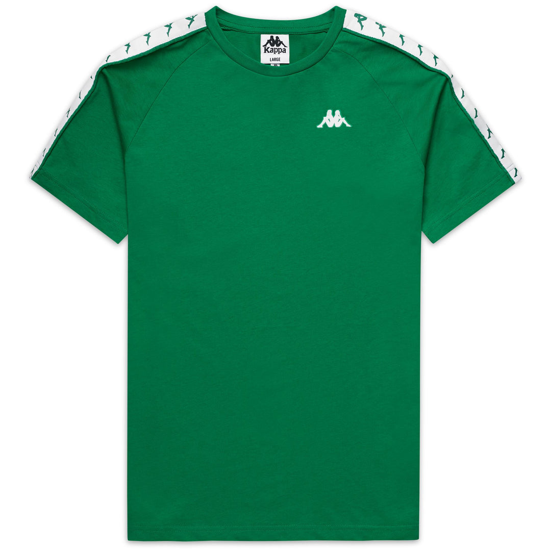 Green White Men's Slim Fit Sport T-Shirt with Omini Logo main