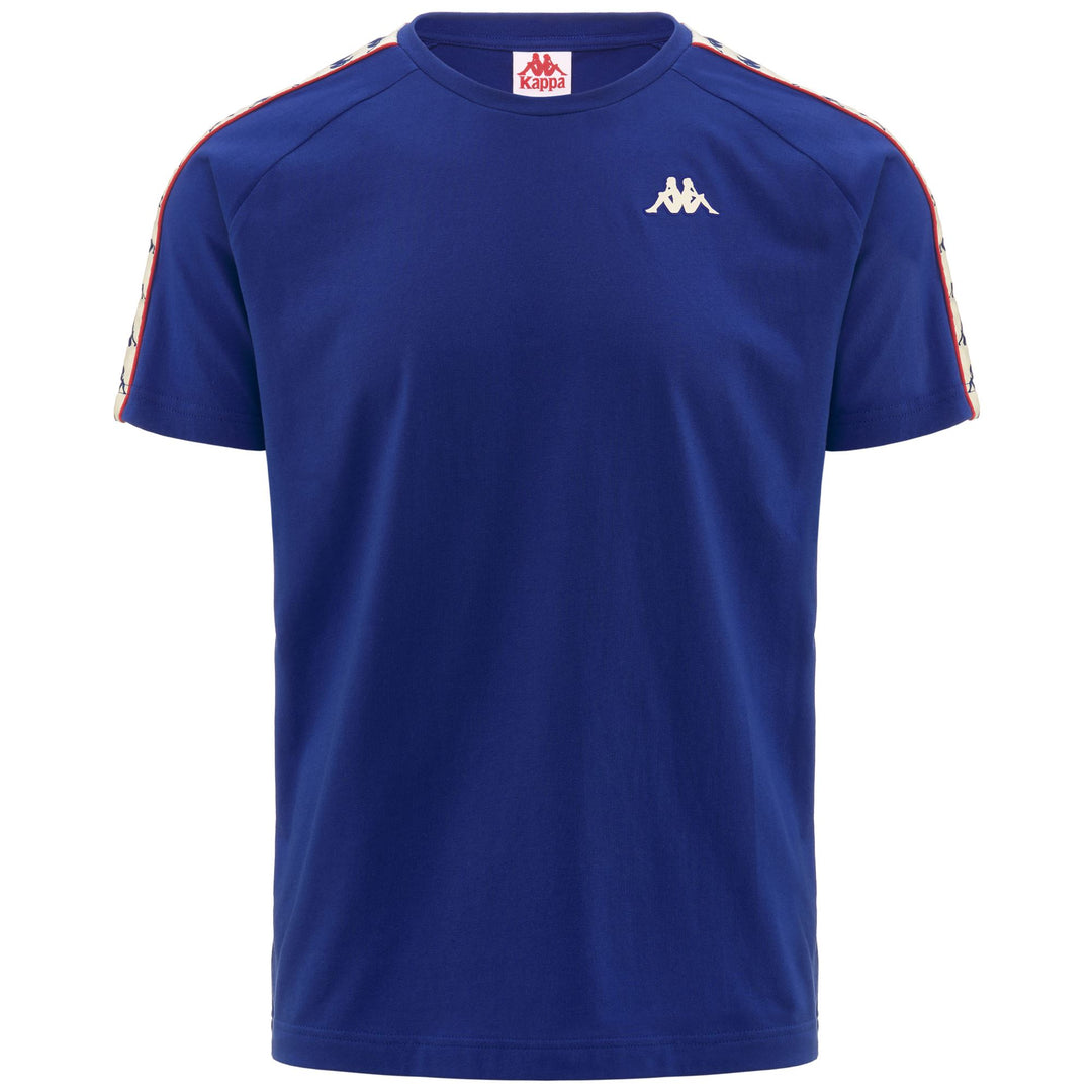T-ShirtsTop Man 222 BANDA   COEN SLIM T-Shirt BLUE ROYAL-WHITE ANTIQUE-RED Photo (jpg Rgb)			