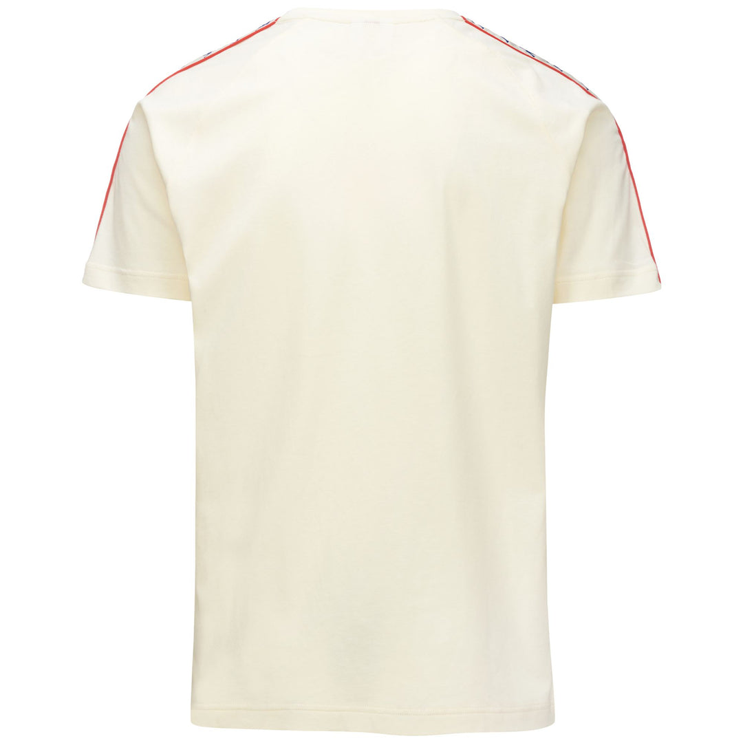 T-ShirtsTop Man 222 BANDA   COEN SLIM T-Shirt WHITE ANTIQUE-BLUE ROYAL-RED Dressed Side (jpg Rgb)		