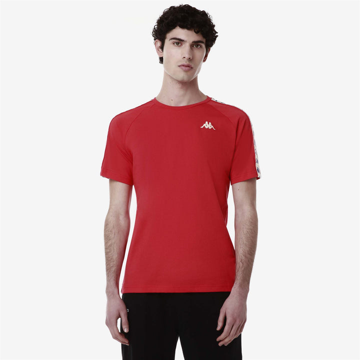 T-ShirtsTop Man 222 BANDA   COEN SLIM T-Shirt RED-WHITE ANTIQUE Detail (jpg Rgb)			