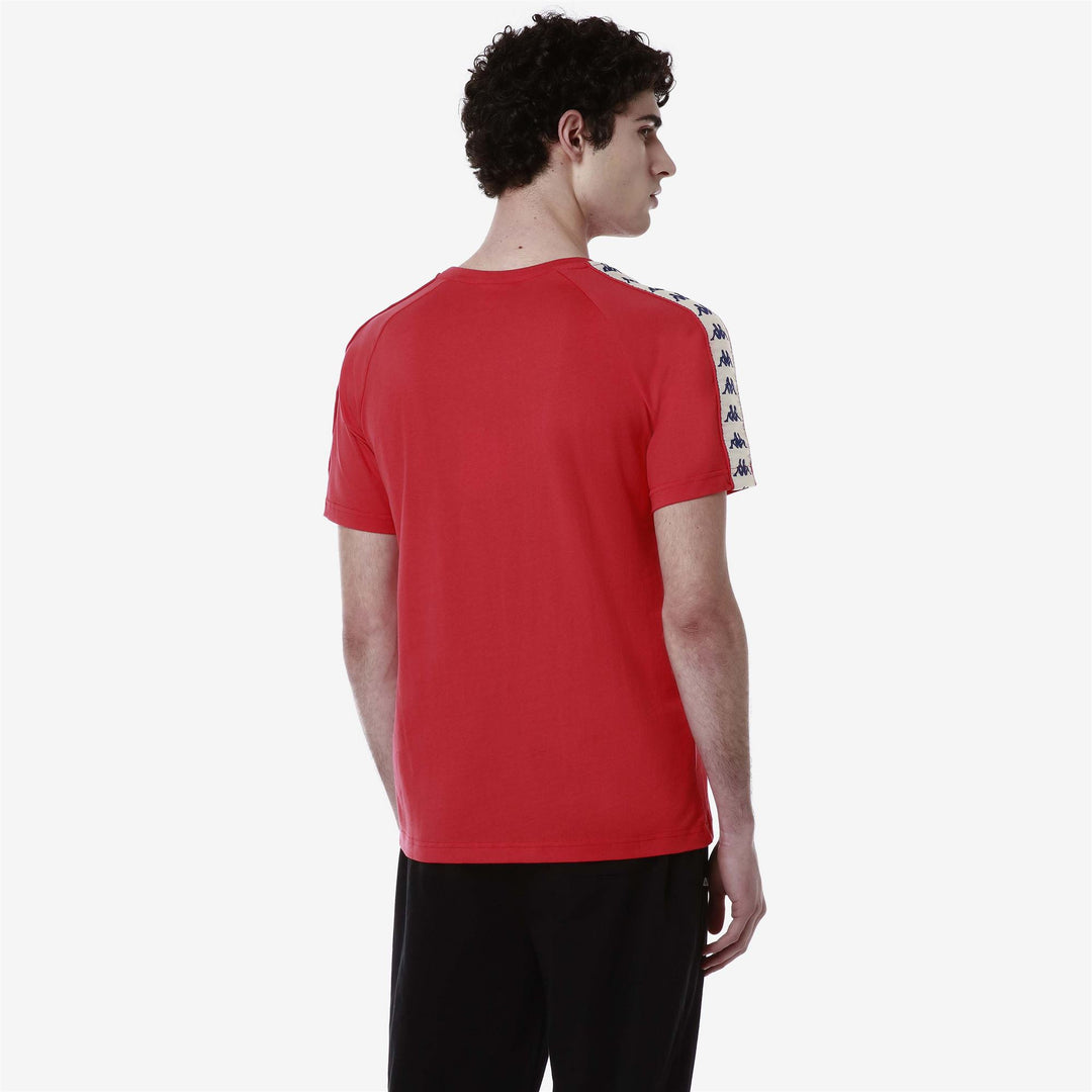 T-ShirtsTop Man 222 BANDA   COEN SLIM T-Shirt RED-WHITE ANTIQUE Detail Double				