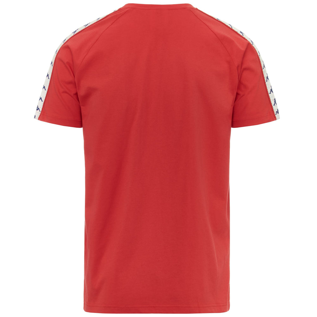 T-ShirtsTop Man 222 BANDA   COEN SLIM T-Shirt RED-WHITE ANTIQUE Dressed Side (jpg Rgb)		