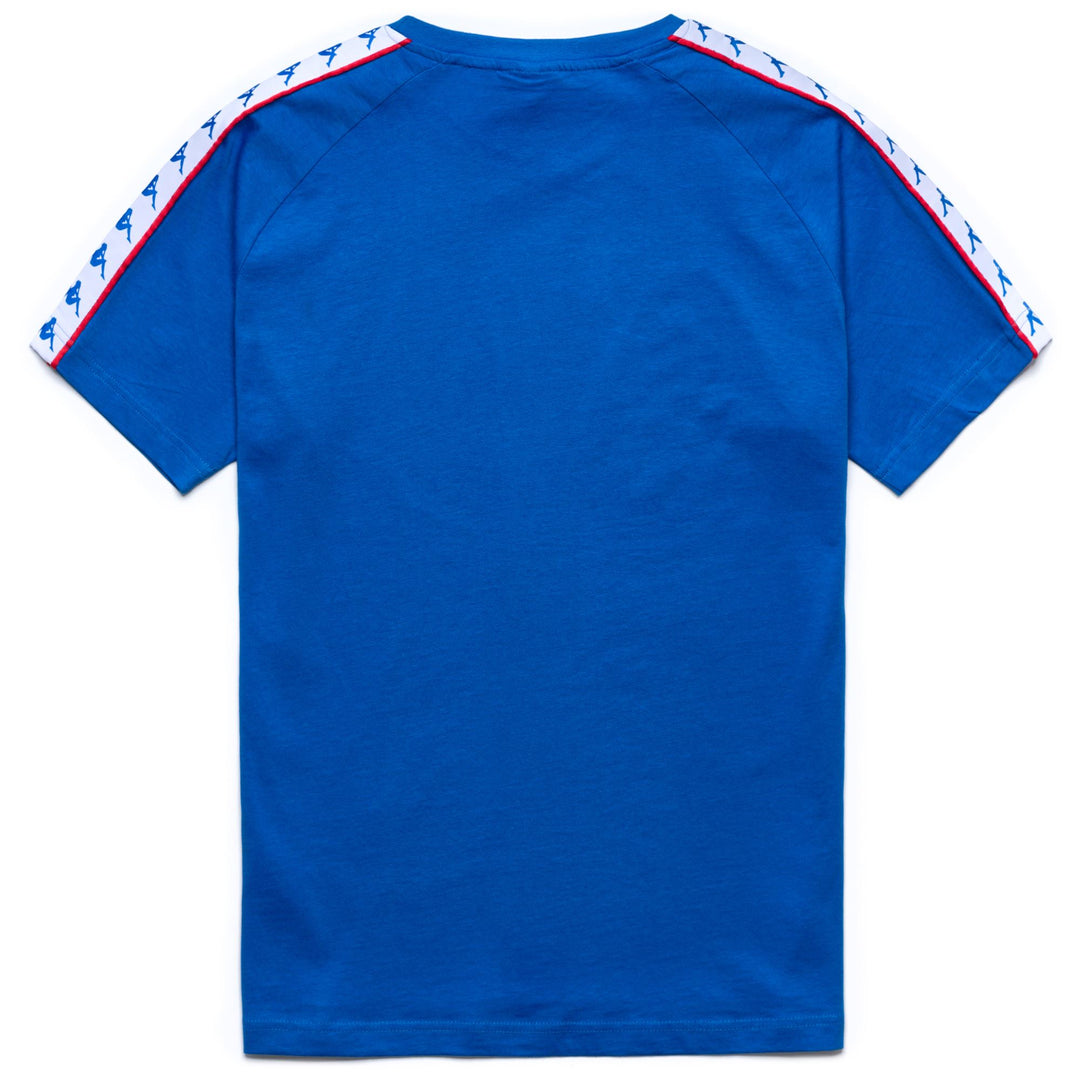 T-shirt de sport slim fit pour homme en jersey bleu main