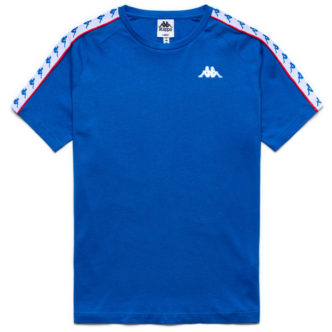 Blue Men's Slim Fit Sportswear T-Shirt with Jacquard Logo Tape 01