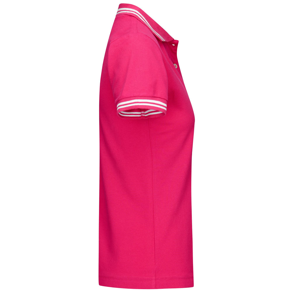 Intense pink Women's Slim Fit Polo Shirt with Contrast Details 02