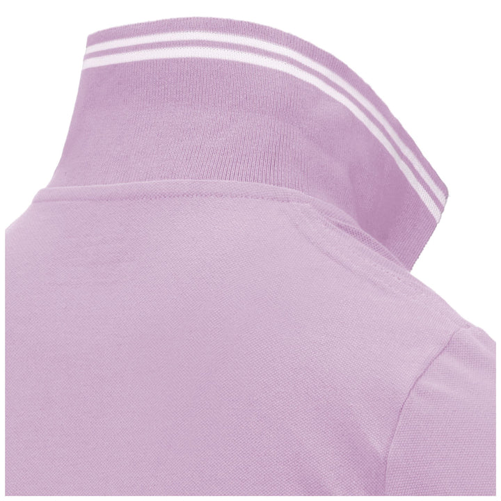 Polo Shirts Woman LOGO  MALTAX WSS SLIM Polo PINK FRAGRANT - WHITE Dressed Back (jpg Rgb)		