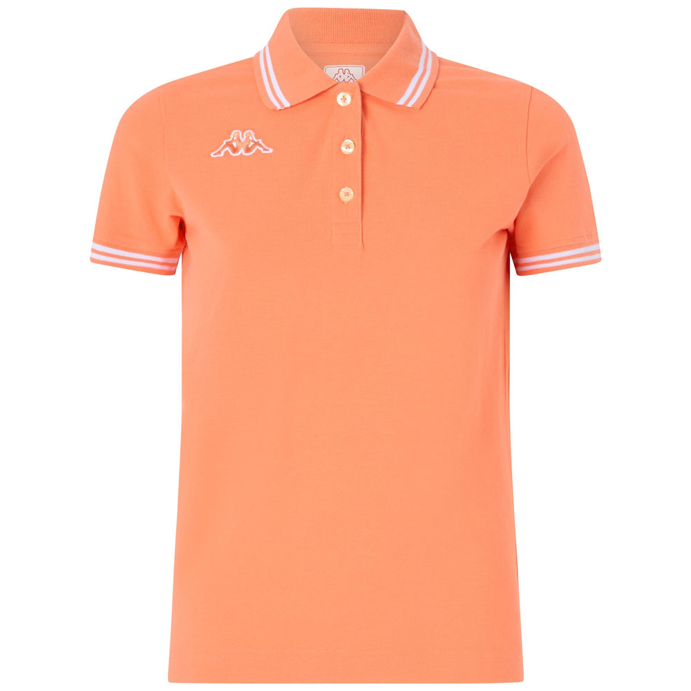 Coral orange Women's Slim Fit Polo Shirt 02