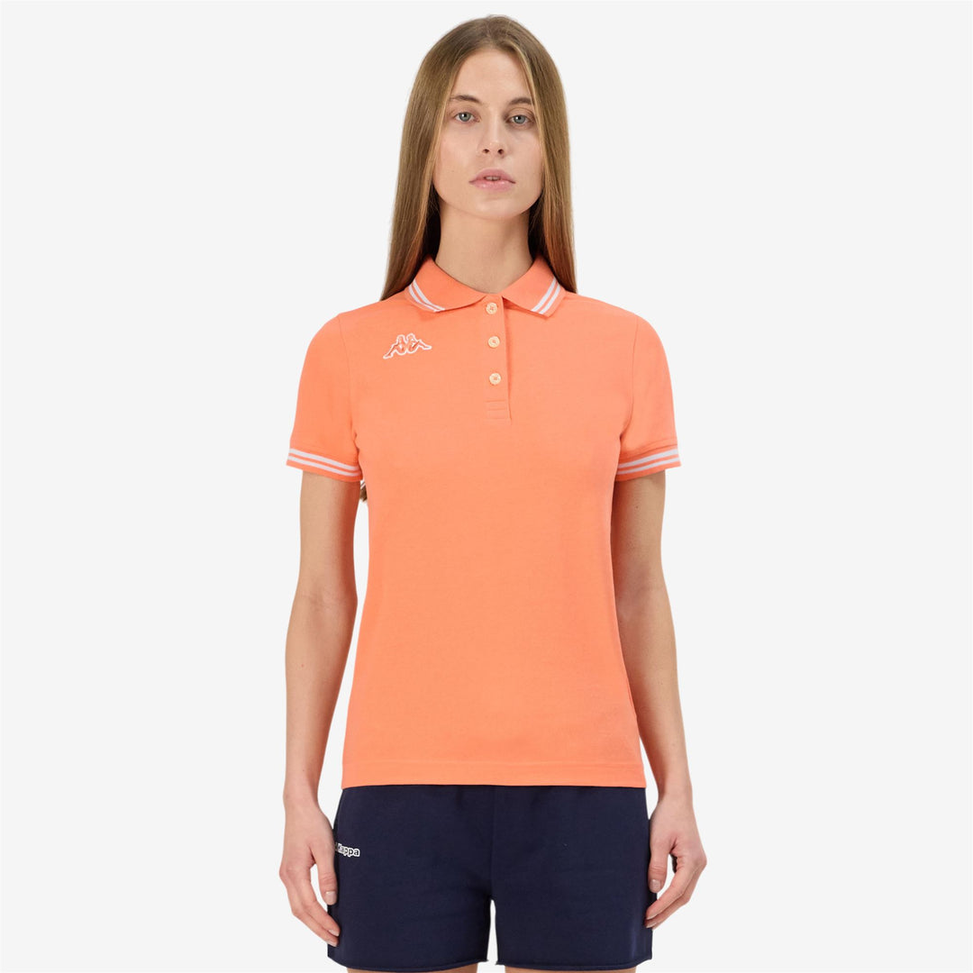 Coral orange Women's Slim Fit Polo Shirt main
