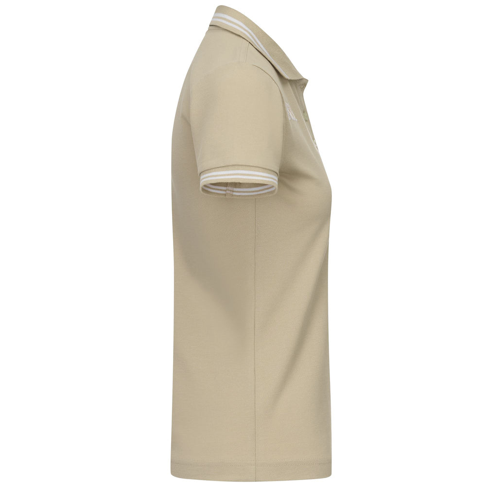 Beige Women's Slim Fit Cotton Polo Shirt 02