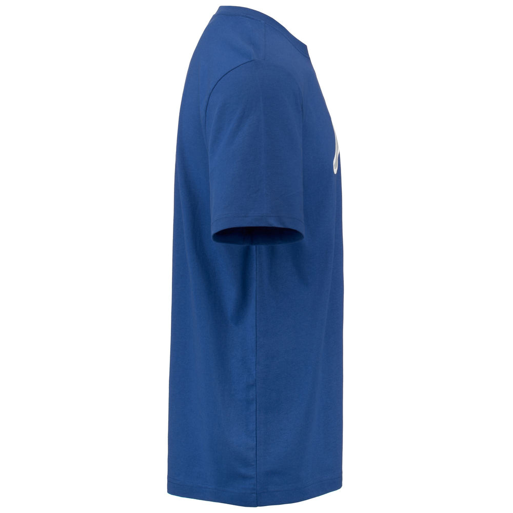 T-ShirtsTop Man LOGO ZOBI T-Shirt BLUE SAPPHIRE - GREY LT LEAD - WHITE Dressed Front (jpg Rgb)	
