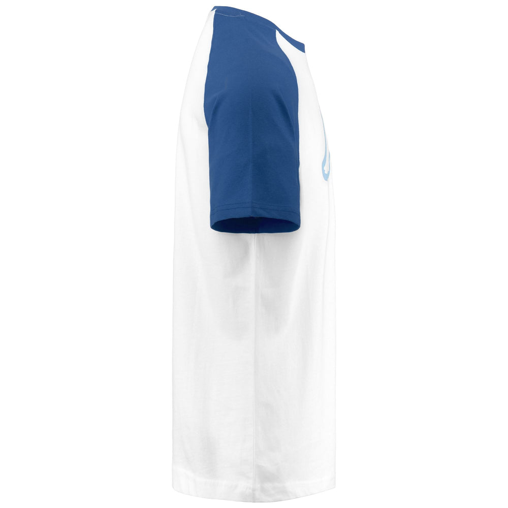T-ShirtsTop Man LOGO ZOBIRAN T-Shirt WHITE - BLUE SAPPHIRE - BLUE DUSK Dressed Front (jpg Rgb)	