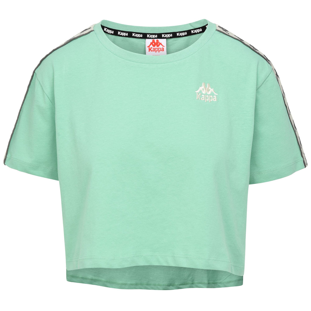 T-ShirtsTop Woman 222 BANDA  APUA T-Shirt GREEN SAGE-BEIGE-GREY Photo (jpg Rgb)			