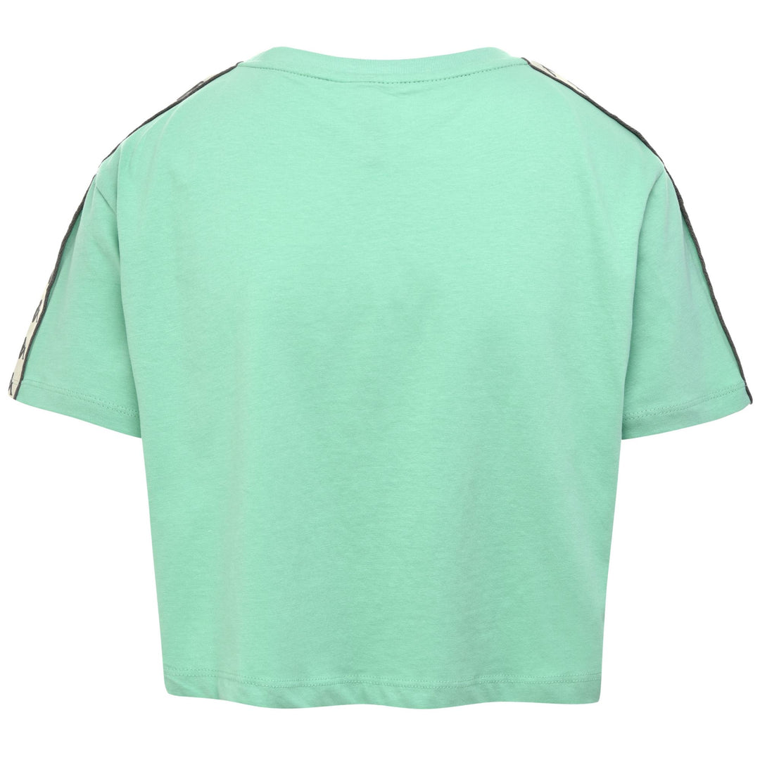 T-ShirtsTop Woman 222 BANDA  APUA T-Shirt GREEN SAGE-BEIGE-GREY Dressed Side (jpg Rgb)		