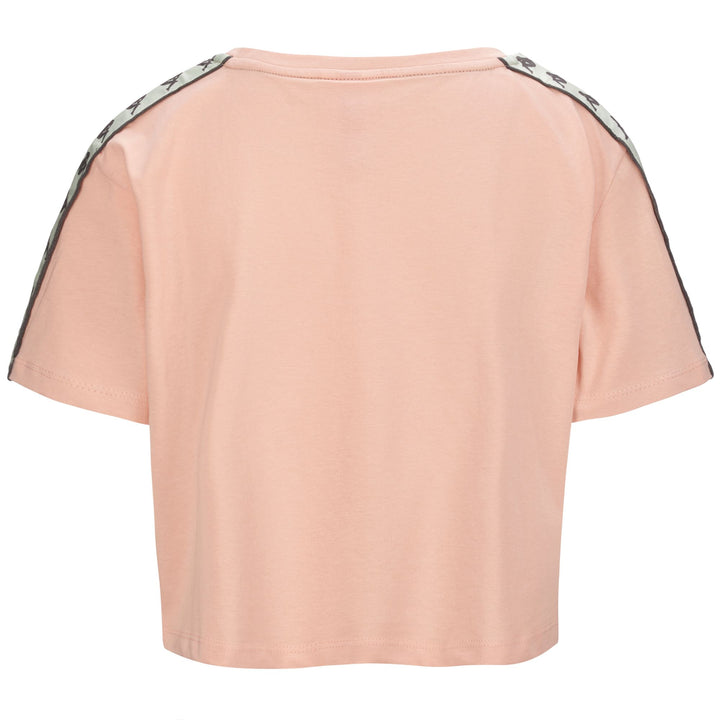 T-ShirtsTop Woman 222 BANDA  APUA T-Shirt PINK BLUSH-BEIGE-GREY Dressed Side (jpg Rgb)		