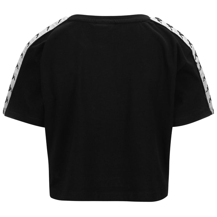 T-ShirtsTop Woman 222 BANDA  APUA T-Shirt BLACK - WHITE Dressed Side (jpg Rgb)		