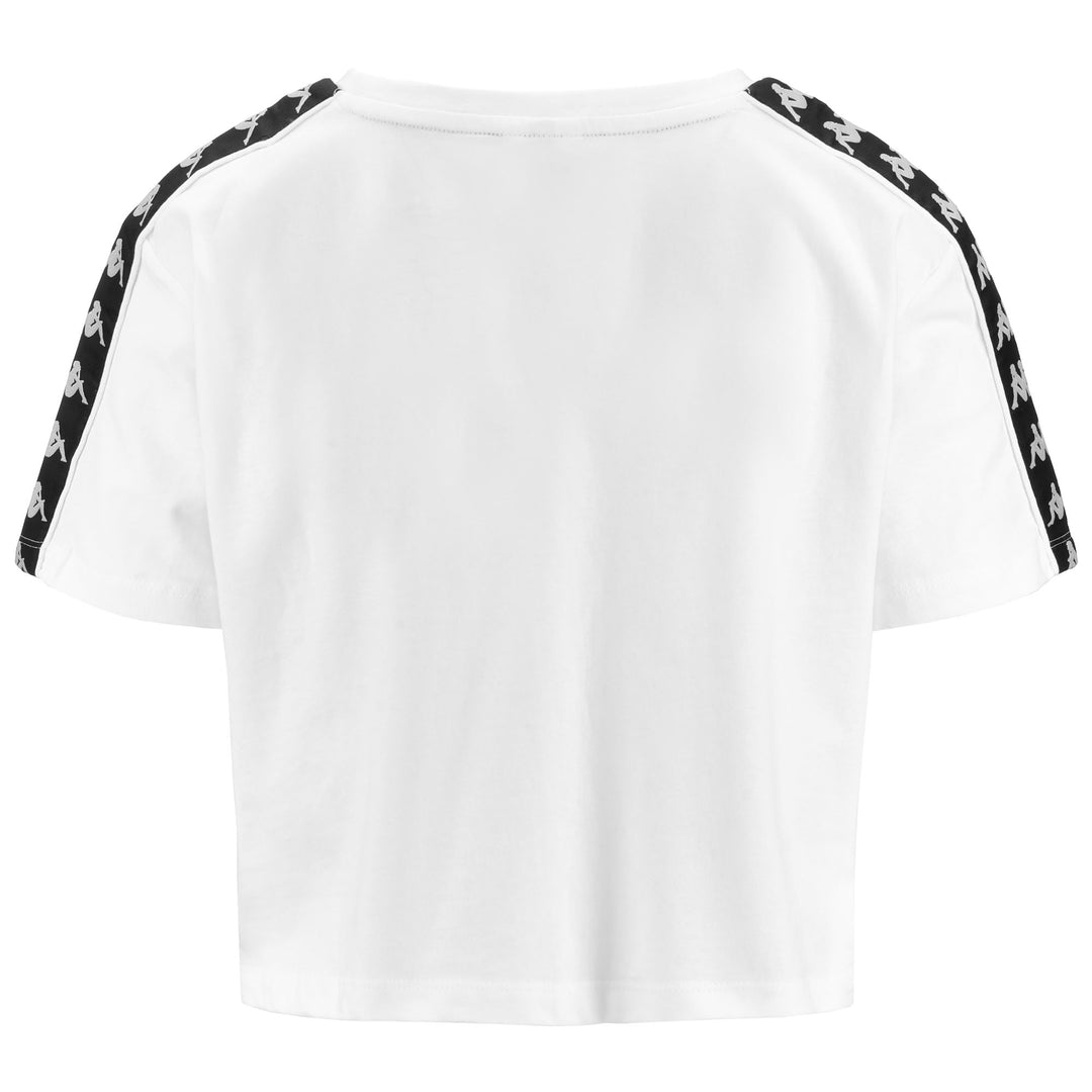 T-ShirtsTop Woman 222 BANDA  APUA T-Shirt WHITE - BLACK Dressed Side (jpg Rgb)		