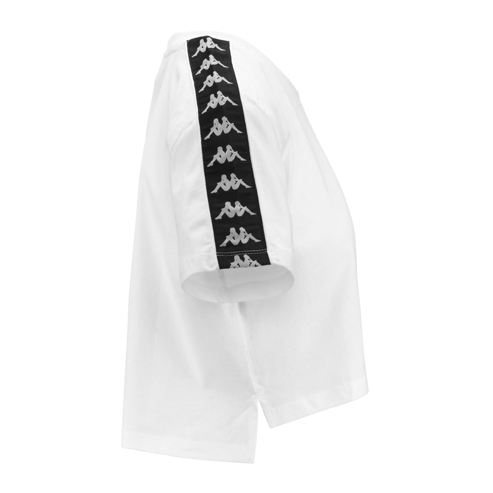 T-ShirtsTop Woman 222 BANDA  APUA T-Shirt WHITE - BLACK Dressed Front (jpg Rgb)	