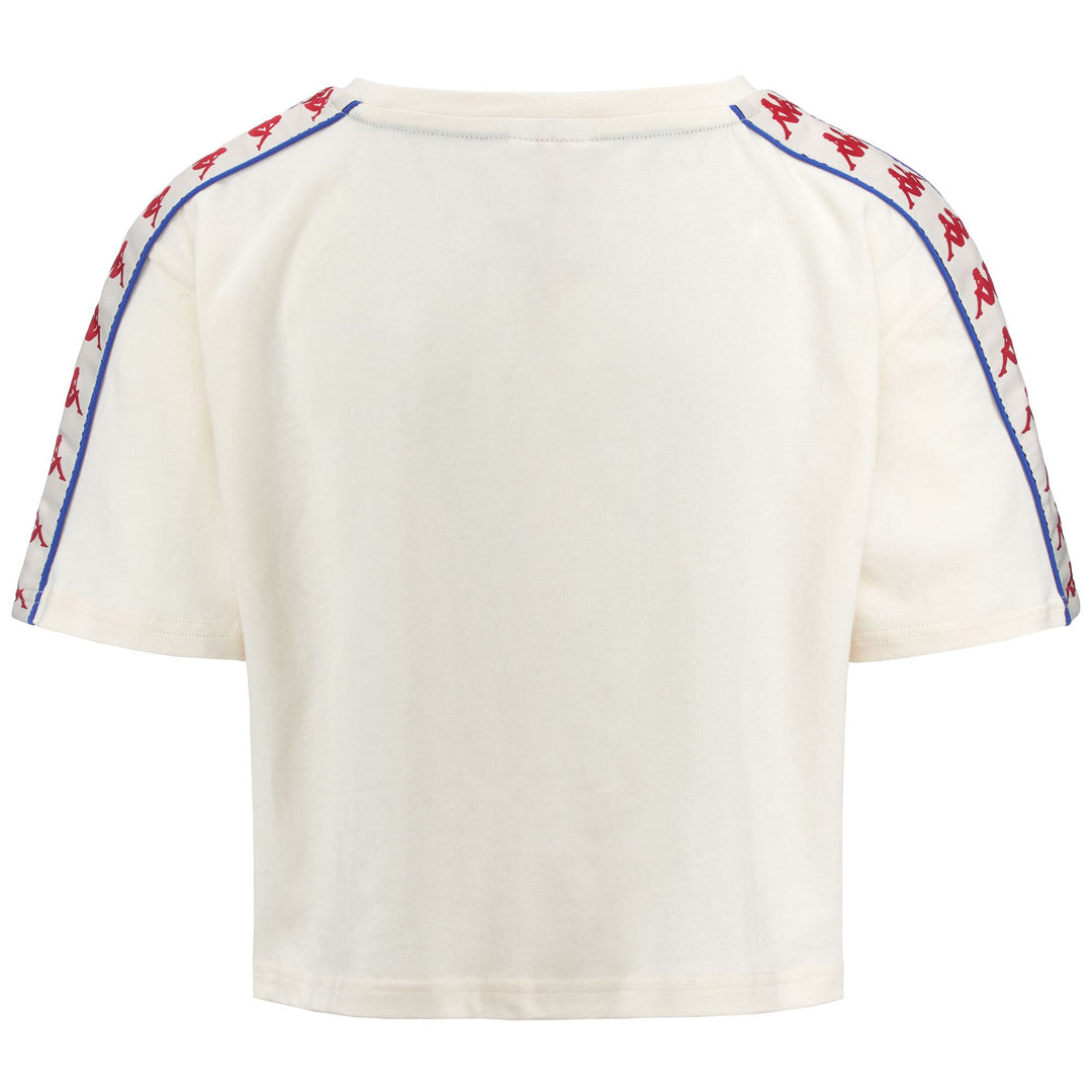 T-ShirtsTop Woman 222 BANDA  APUA T-Shirt WHITE ANTIQUE-RED-BLUE ROYAL Dressed Side (jpg Rgb)		