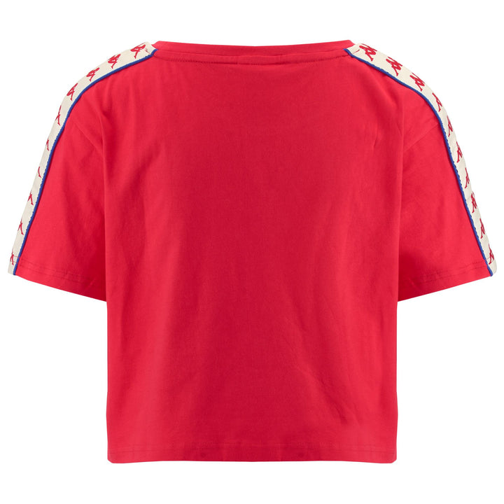 T-ShirtsTop Woman 222 BANDA  APUA T-Shirt RED-WHITE ANTIQUE-BLUE ROYAL Dressed Side (jpg Rgb)		