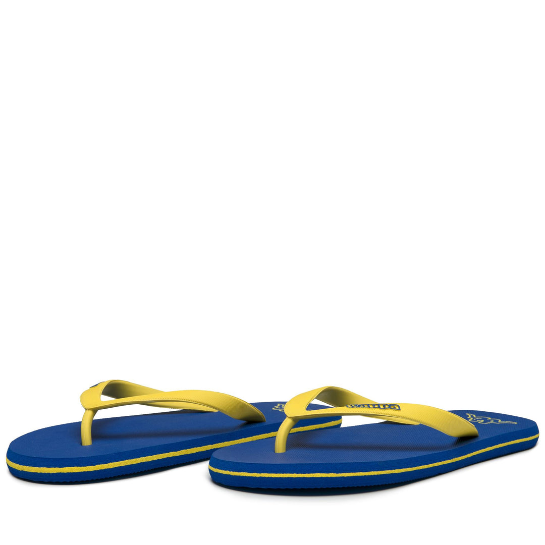 LOGO  MOKER - Flip-Flops - Thongs - Unisex - Blue Cold-YELLOW BLAZING 01