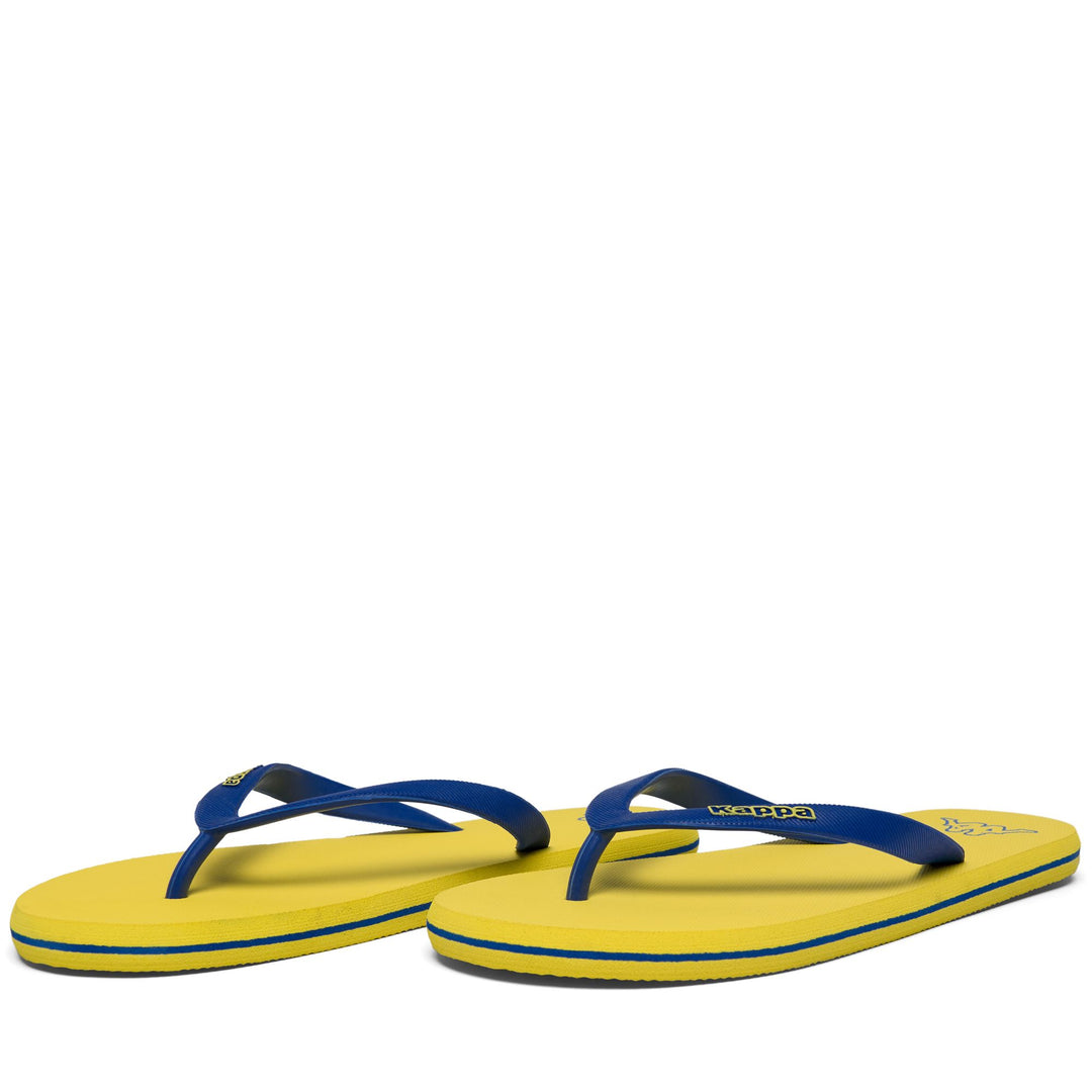LOGO  MOKER - Flip-Flops - Thongs - Unisex - YELLOW BLAZING-Blue Cold 01