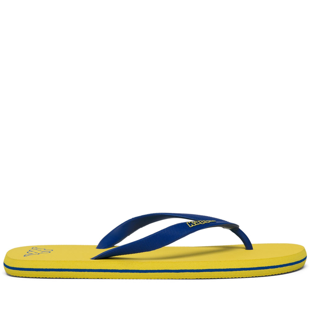 LOGO  MOKER - Flip-Flops - Thongs - Unisex - YELLOW BLAZING-Blue Cold 02