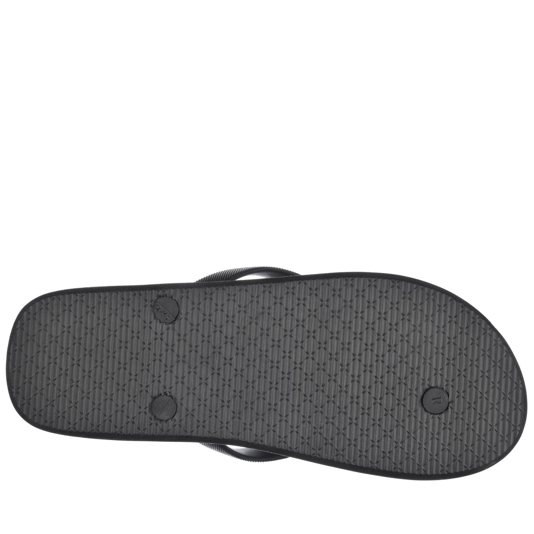 Black Unisex Swimming Flip-Flops with Rubber Upper and EVA Outsole main