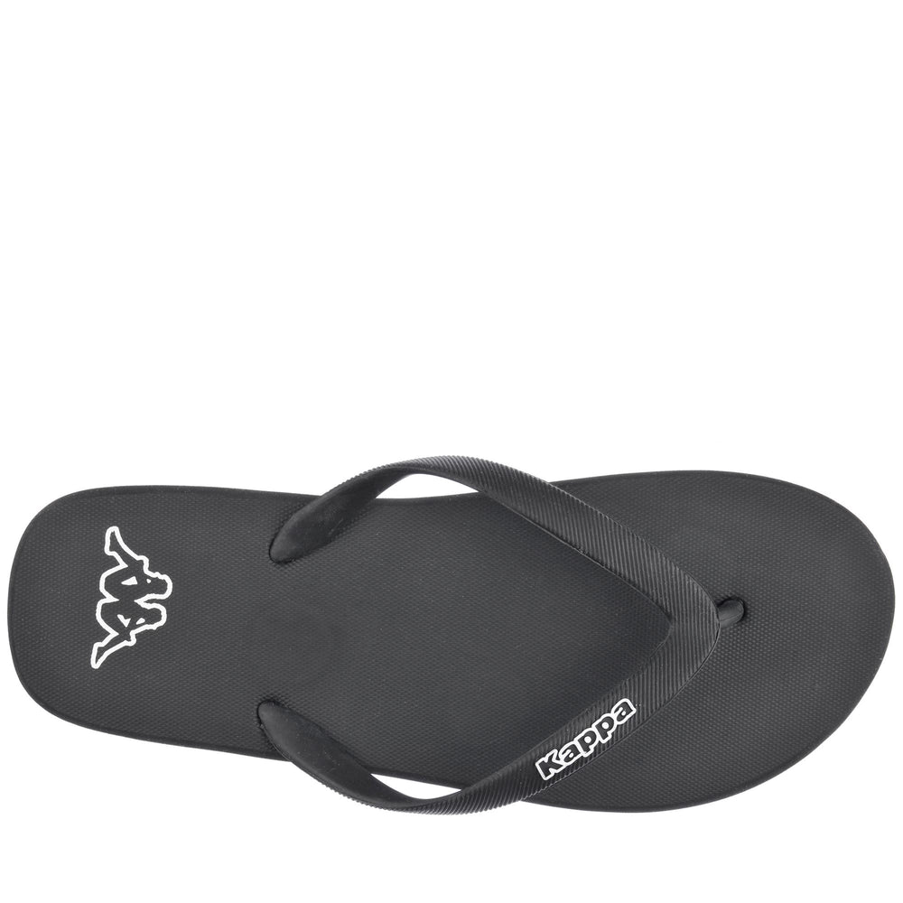 Black White Unisex Swimming Flip-Flops. 02