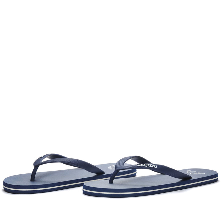 Flip-Flops Unisex LOGO MOKER Thongs BLUE DEPTHS - WHITE Detail (jpg Rgb)			