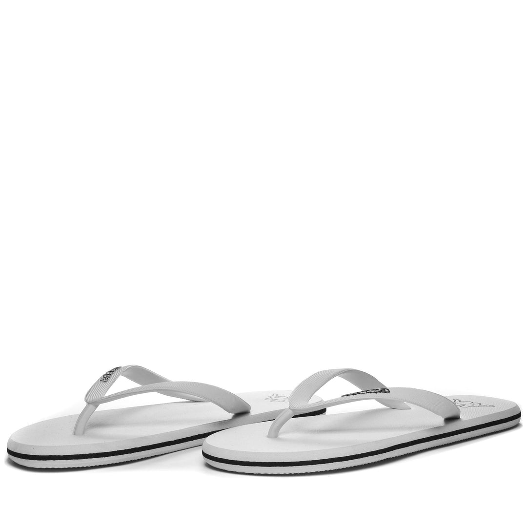 Black White Unisex Swimming Flip-Flops. 01