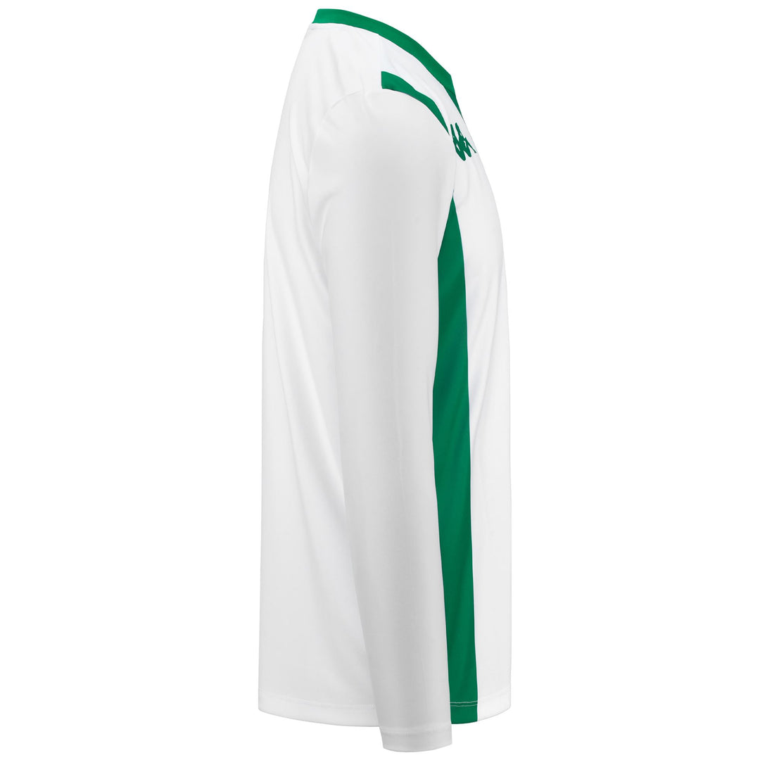 Maillot de football blanc pour homme, coupe classique, en tissu interlock main