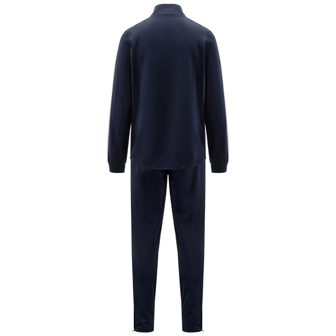 Survêtement de football bleu pour homme, coupe ajustée, en tissu piqué tricot main